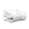 Windsor White Metal Twin Daybed with Trundle by DHP