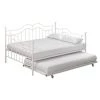 Tatiana White Metal Full Daybed and Trundle by DHP
