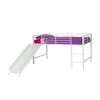 Jade White Metal Junior Loft Bed With Slide by DHP