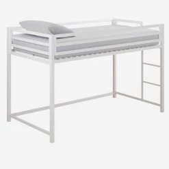 Mabel White Metal Junior Loft Bed by DHP