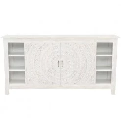 Chennai 70 in. White Wash TV stand by Home Decorators Collection