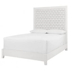 Hallie Carved Whitewash Queen Bed with Frame by Home Decorators Collection