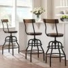 Hamrick Industrial Adjustable Height Backed Bar Stool by Home Decorators Collection
